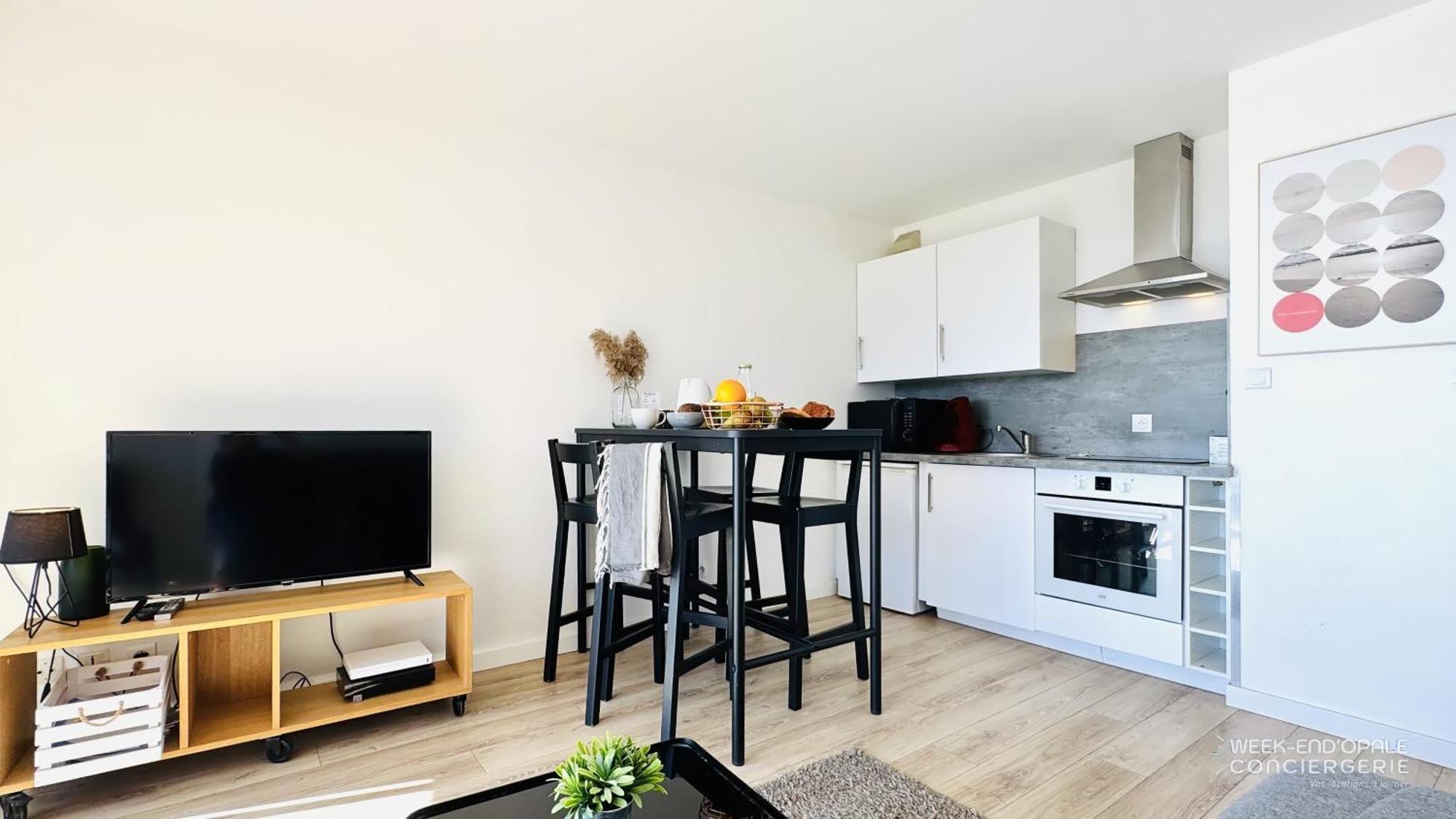 Appartement Vue Mer Au Pied De La Plage De Мерлимон Екстериор снимка