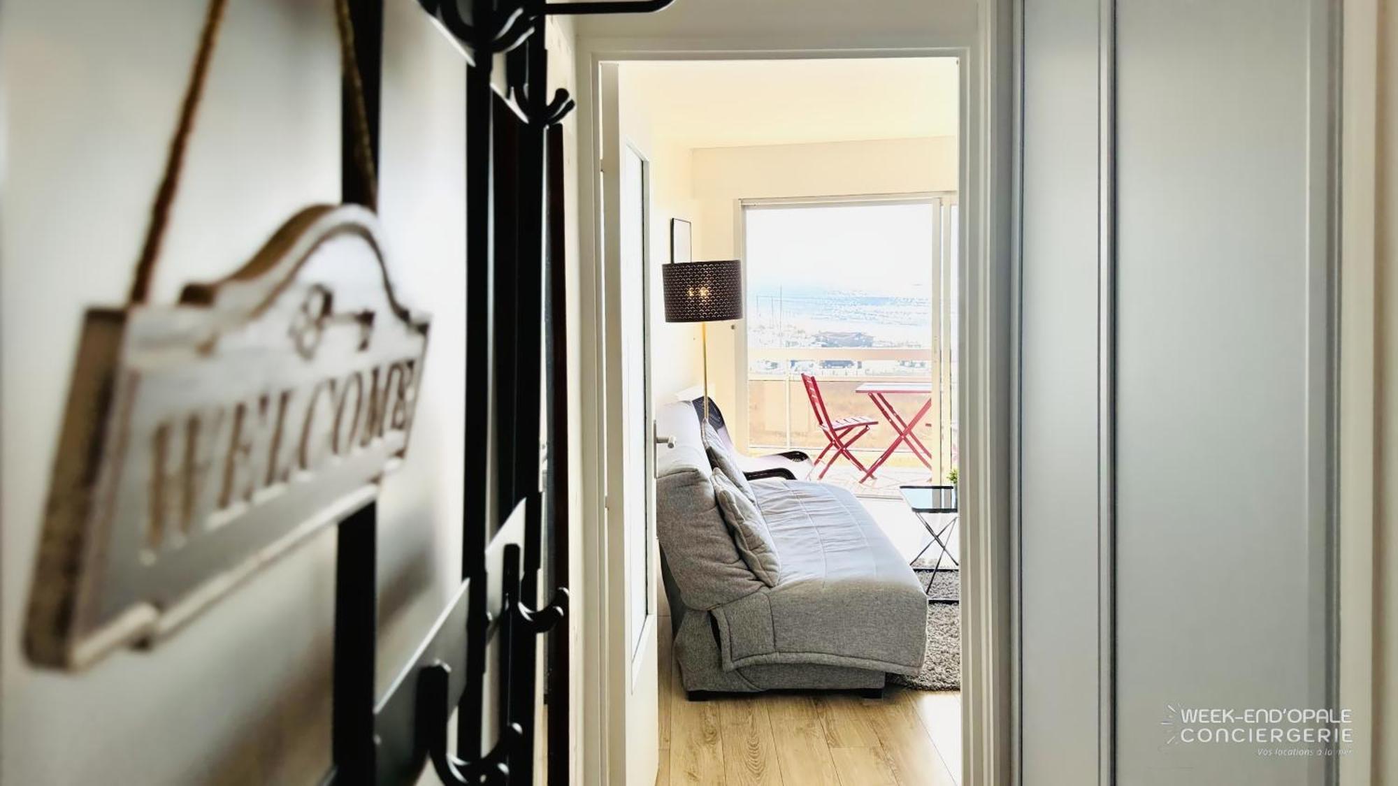 Appartement Vue Mer Au Pied De La Plage De Мерлимон Екстериор снимка